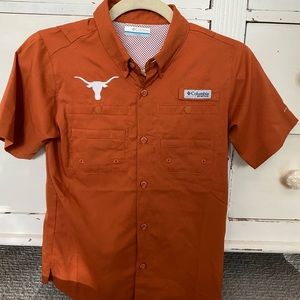 University of Texas longhorn Columbia fishing shirt 10/12 medium boys
